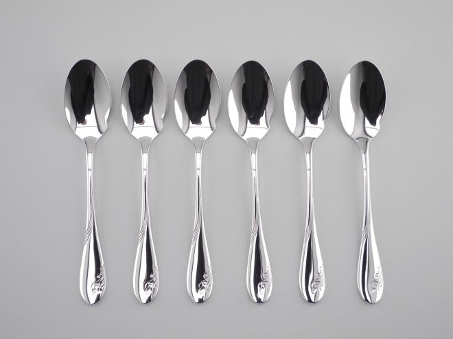 WMF Impression versilbert Gourmetlöffel Set