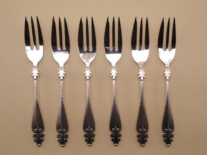 Wilkens Schloss Kronborg 800 Silber Kuchengabel Set