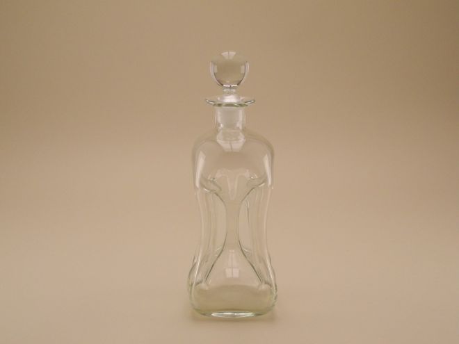 Holmegaard Gluckerflasche Kluk Kluk Jacob Bang Kuttrolf klar