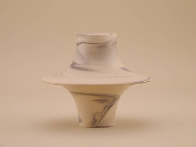 Kerzenleuchter aus Queensbery Marble von Rosenthal Keramik design Karl und Ursula Scheid 80er Jahre
