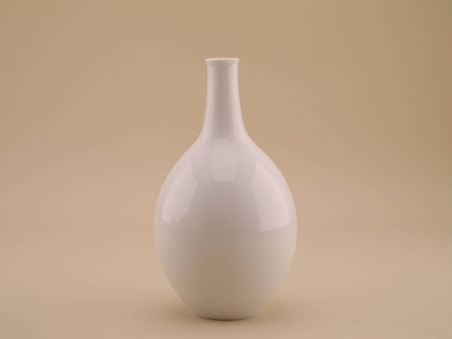 Vintage Vase Form 1503 ohne Dekor uni weiss design Dr. Hermann Gretsch 40er Jahre für Arzberg Porzellan Porzellanfabrik