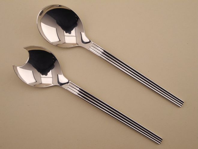 Salatbesteck aus der vintage Serie Siena in Cromargan von WMF Besteck