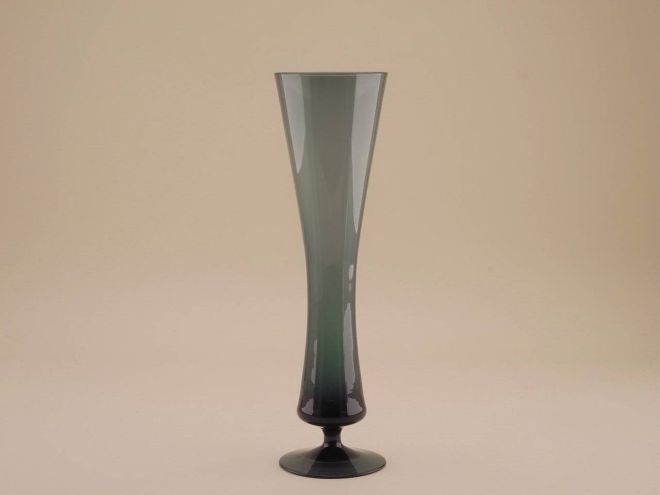 Vase mit Fuss 5041 in topas 50er Jahre vintage design Heinrich Löffelhardt Zwiesel Glas
