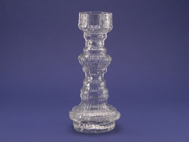 Glasstruktur Vase klar vintage design Martin Freyer für Rosenthal