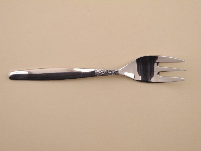 Kuchengabel Tortengabel aus der vintage alten Serie Rauhreil in 18/8 Edelstahl von BSF Besteck