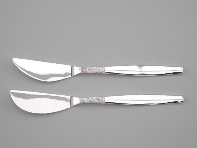 BSF Rauhreif 90 versilbert Butter & Käsemesser