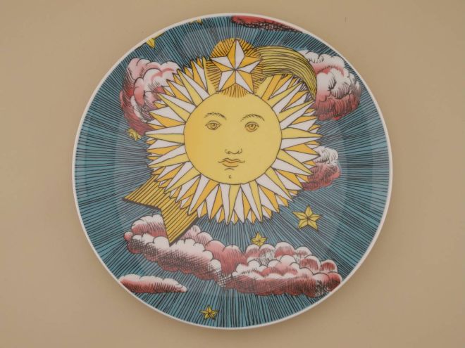 Kleiner Teller aus der vintage Serie Mongolfiere design Piero Fornasetti für Rosenthal Classic Porzellan