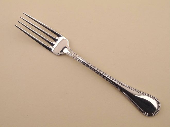 Tafelgabel Gabel vintage alte Serie Perlrand neue Version in Cromargan von WMF Besteck
