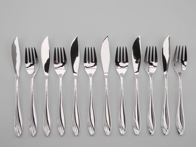 WMF Sinfonia Cromargan Fischbesteck 6P