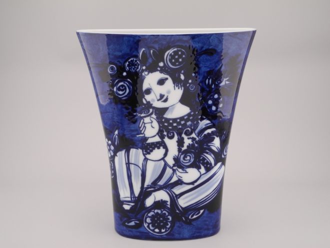 Björn Wiinblad Vase Paradies Kobalt Rosenthal 32