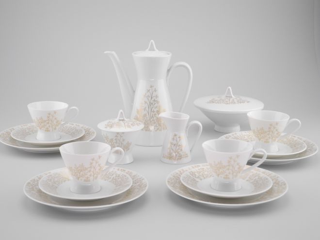 Rosenthal 2000 Gold floral grafisch Mokkaservice