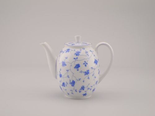 Arzberg Forma 1382 Blaublüten Teiera Da 6 Tazze Con Coperchio - Porcellana Bianca E Blu, 41382-607671-14232 - 3