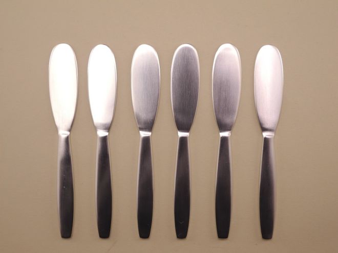 6 Butterstreicher im Set mit 90er Auflage aus der Serie 781 von Carl Hugo Pott in Solingen