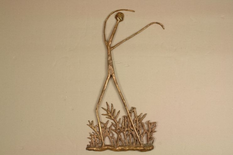 Figur Bronze Kunst Wandapplik