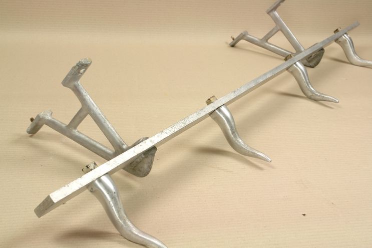 Vintage Industriedesign Hakenleiste Gaderobe Aluminium
