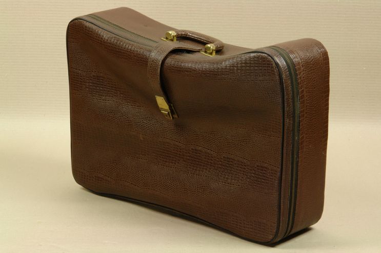 Vintage Koffer 60er Krokodilleder Imitat