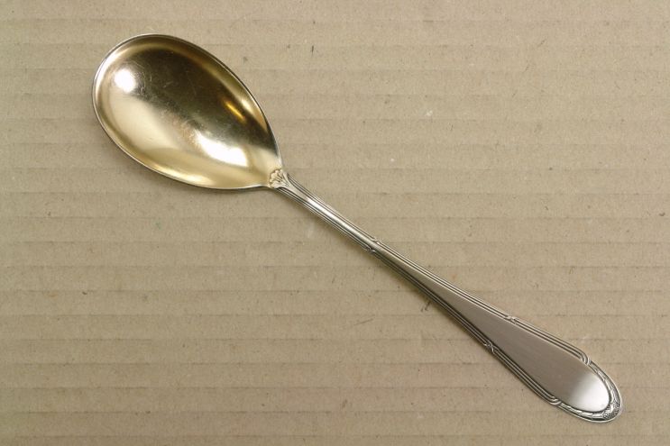 WMF 200 Kreuzband versilbert Sahnelöffel Gold