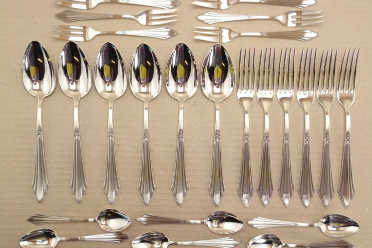 WMF Fächermuster 900 versilbert 90 Komplettbesteck
