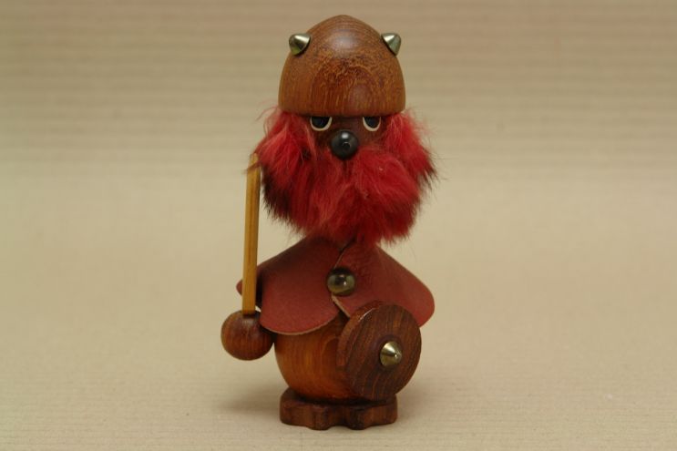 Wikinger Figur Teak dänisch 60er Jahre