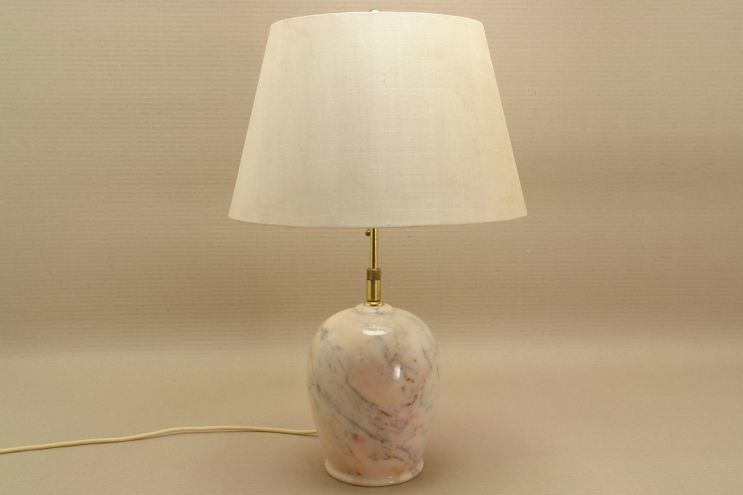 Vintage Alabaster Tischlampe 60er 70er Jahre Italien