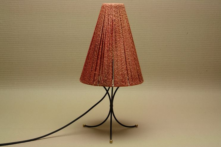 Vintage Tischlampe 50er 60er Jahre Messing TIKI style