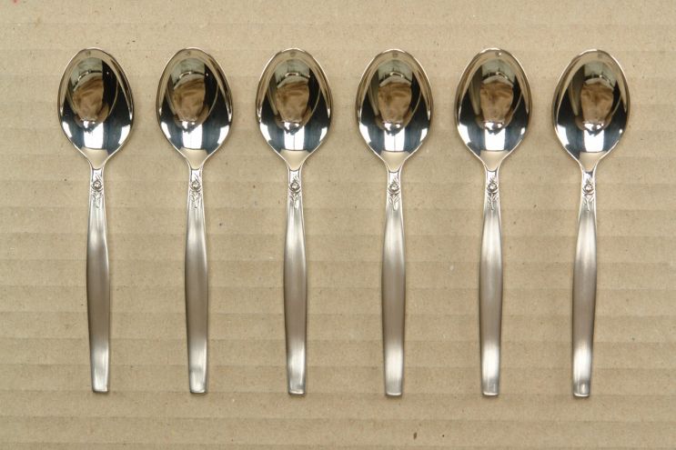 BSF Silberrose 90 versilbert Mokkalöffel 6er Set