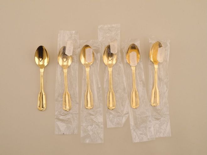 WMF Augsburger Faden Gold Mokkalöffel Set