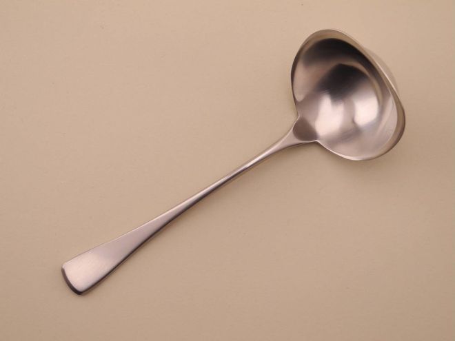 Sossenlöffel Sossenkelle aus der vintage alten Serie Cannes Cromargan Edelstahl geschmiedet von WMF