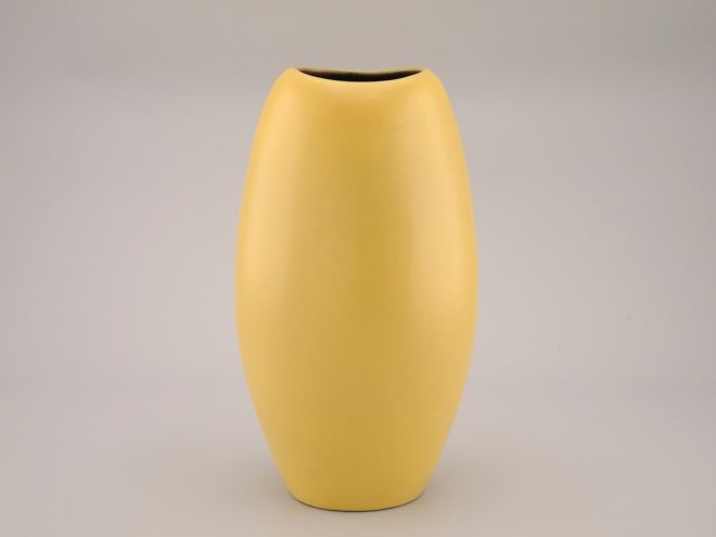 Vintage 50er Jahre Keramik Vase Henkelvase mit Strichen Fritz van Daalen Aalen K67/6