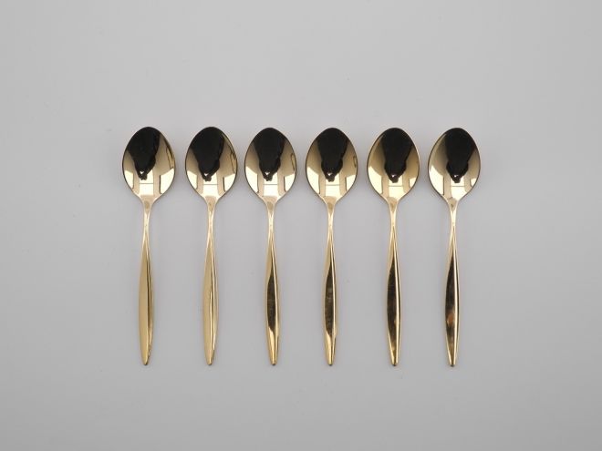 WMF Kopenhagen 800 Silber vergoldet Mokkalöffel Set