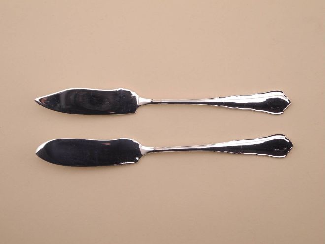 Buttermesser Käsemesser vintage alte Serie Chippendale Modell 2100 90 90er versilbert Auflage von WMF Silberbesteck