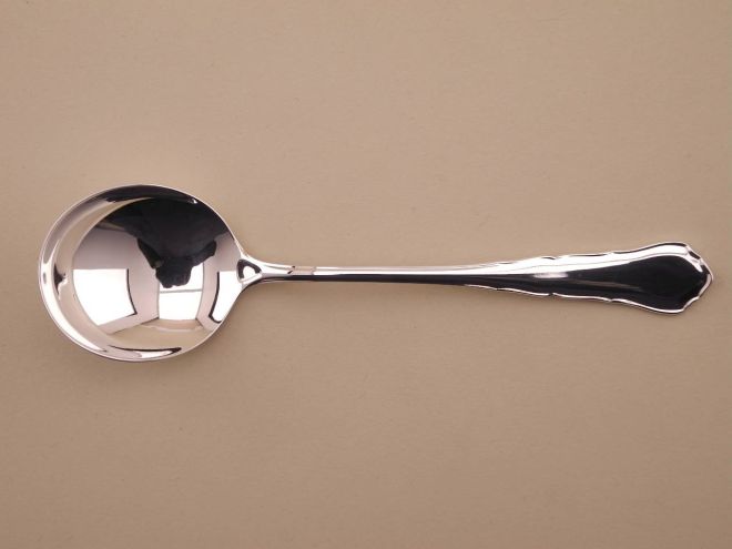 Tassenlöffel Bouillonlöffel Sahnelöffel vintage alte Serie Chippendale 2100 90 versilbert Auflage von WMF Silberbesteck