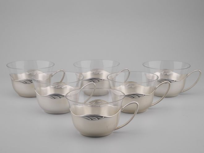 WMF Rom versilbert Teetasse Set