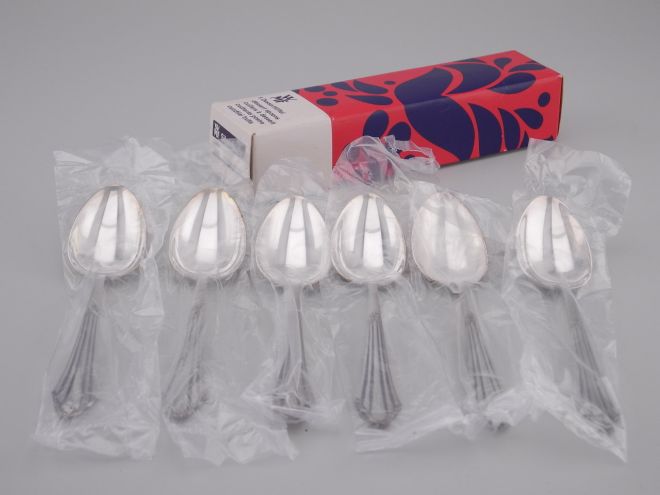 WMF Fächermuster 900 versilbert Dessertlöffel Set