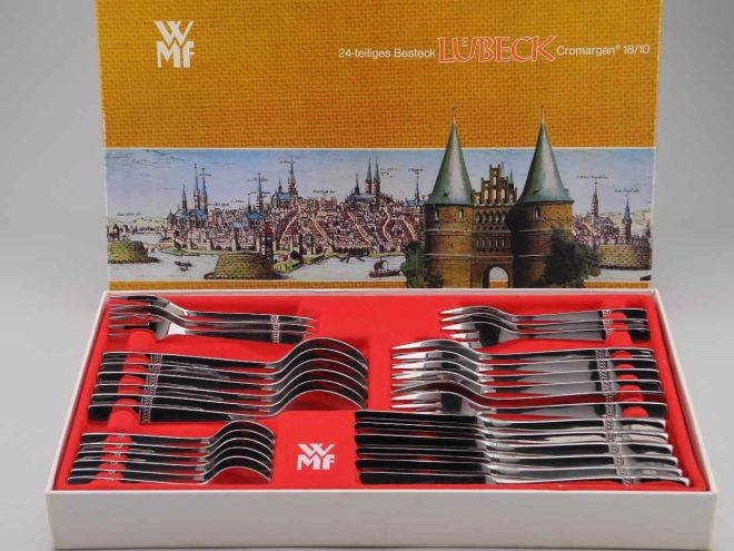 WMF Lübeck 8600 cromargan Komplettbesteck Etui