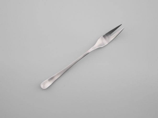 Konfektgabel kleine Serviergabel aus der Serie Kurve matt Edelstahl design Tapio Wirkkala für Rosenthal