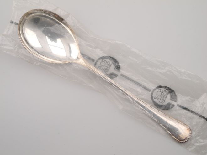 BSF Perlrand 800 Silber Gemüselöffel