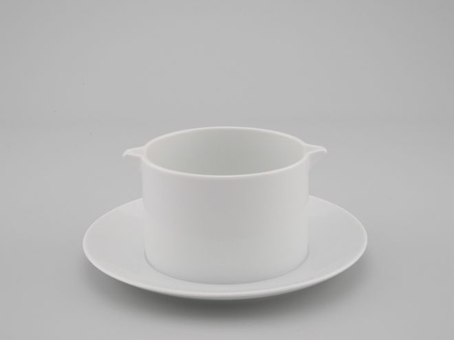 Thomas Medaillon uni weiss Sauciere