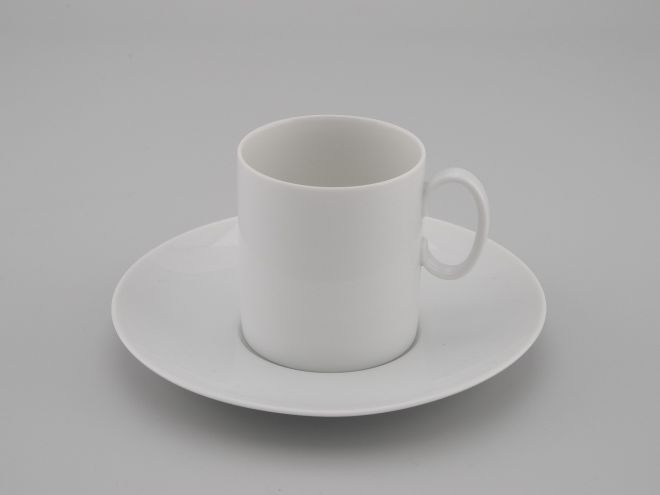 Thomas Medaillon uni weiss Kaffeetasse