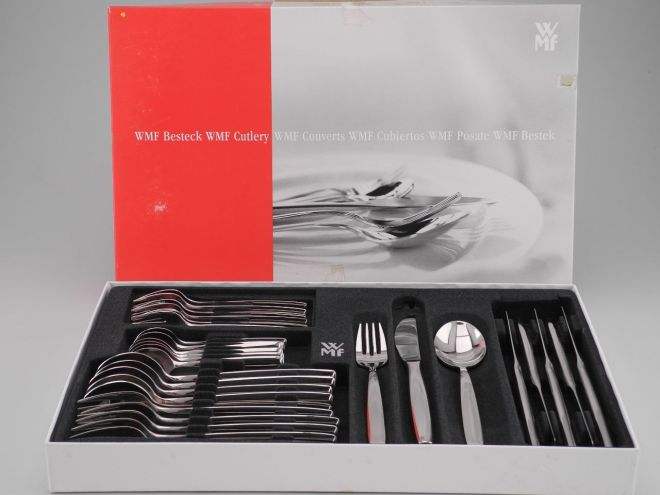 30 Teile Besteckset für 6 Personen vintage alte Serie Oslo Modell 4300 Cromargan poliert Edelstahl Besteck von WMF