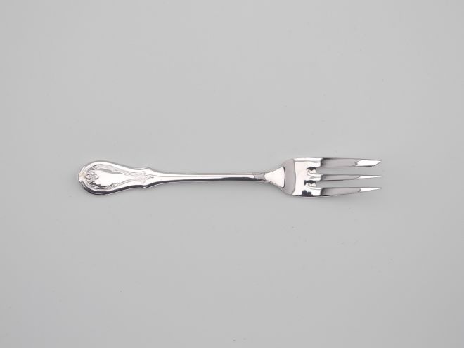 Kuchengabel Tortengabel vintage alte Serie Würzburger Gravur Cromargan Edelstahl Besteck von WMF