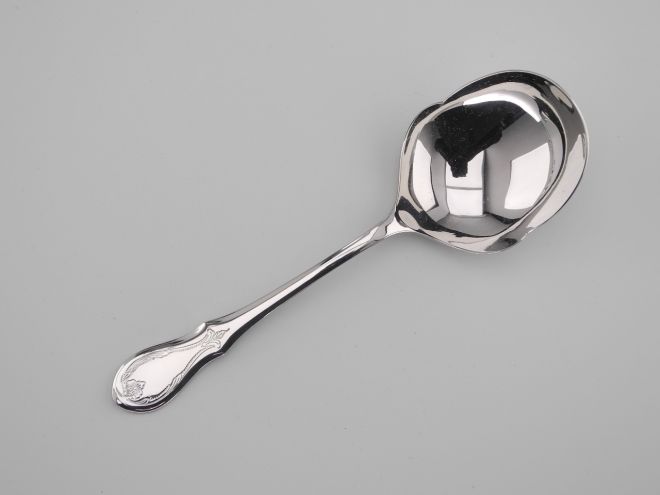 Kartoffellöffel Servierlöffel vintage alte Serie Würzburger Gravur Cromargan Edelstahl Besteck von WMF