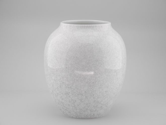 Trude Petri Krakelee Herzvase KPM Berlin