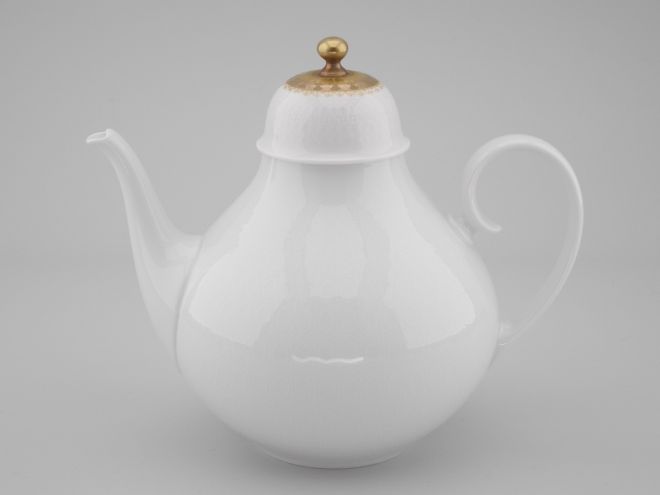 Teekanne gross 1,5L aus der vintage alten Serie Romanze Quatre Couleurs Gold design Björn Wiinblad für Rosenthal Porzellan