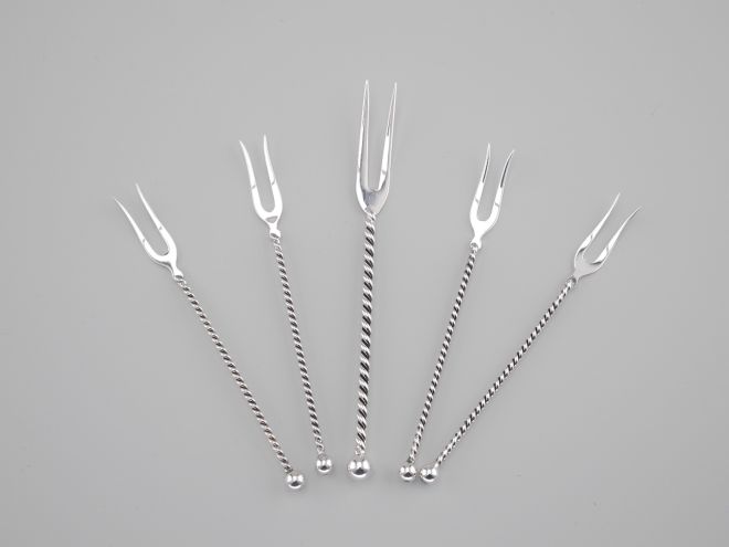 Lutz & Weiss 800 Silber Bowlegabeln Set