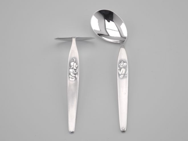 WMF Babybesteck Max&Moritz versilbert