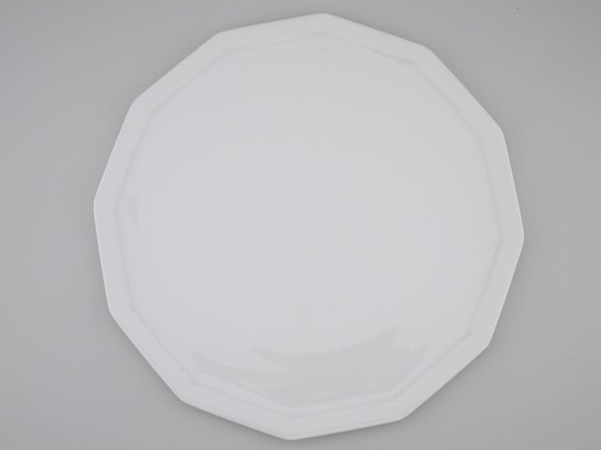 Rosenthal Polygon uni weiss Tortenplatte