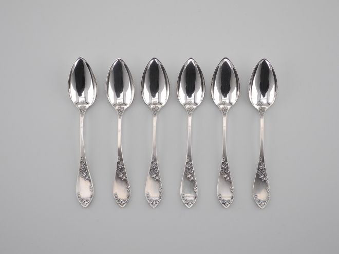 Bruckmann 185 Efeu 800 Silber Kaffeelöffel Set