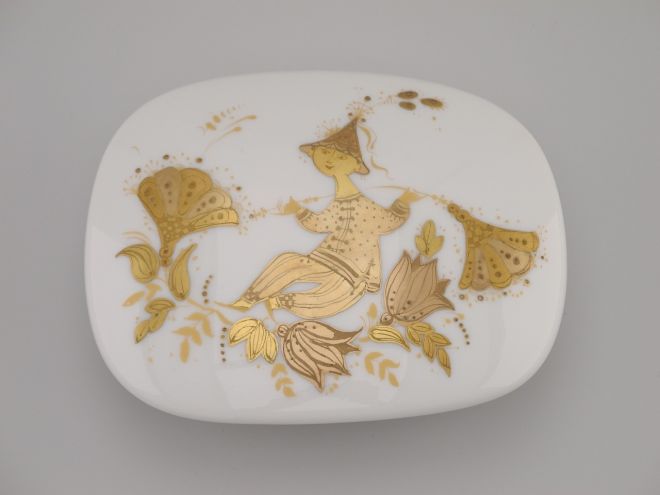 Quatre Couleurs Deckeldose 2203 Rosenthal flach