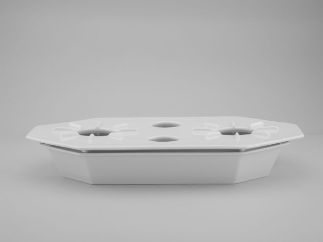 Rosenthal Polygon uni weiss Warmhalteaufsatz
